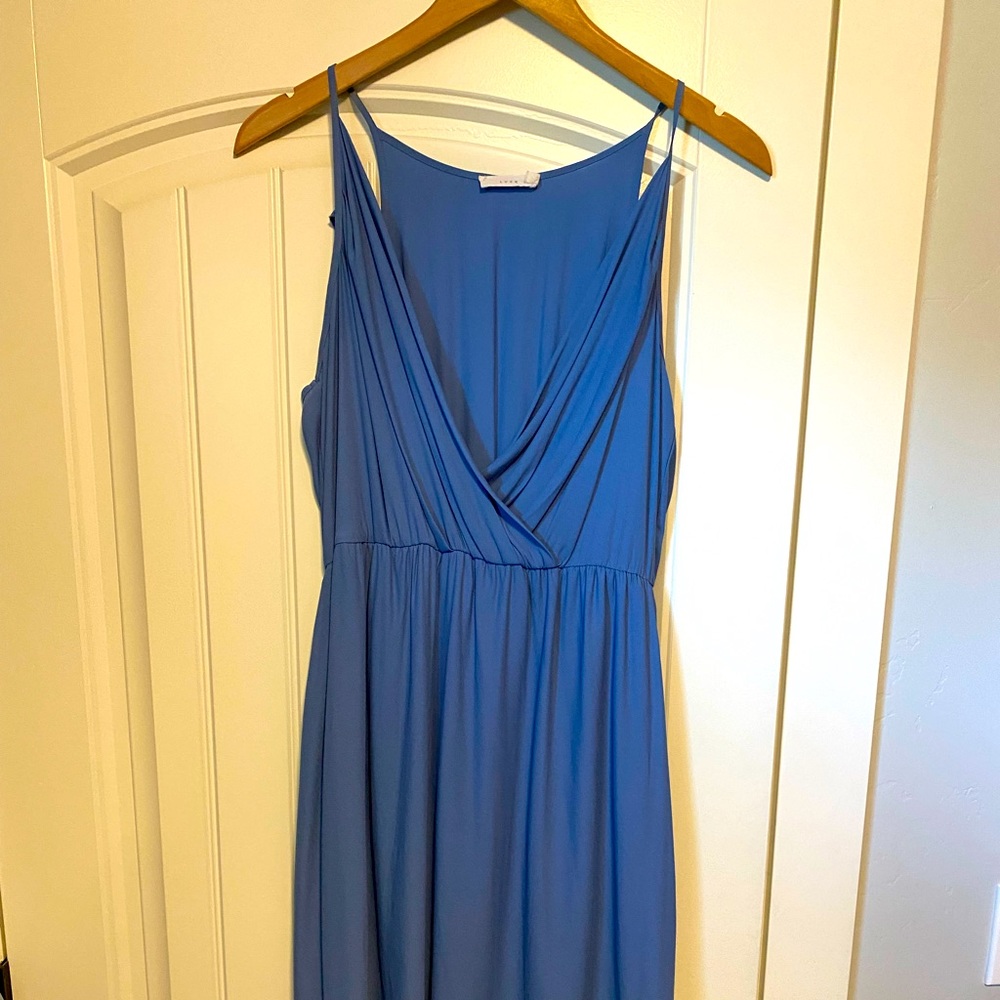 Light blue mid thigh length dress.  Size large.